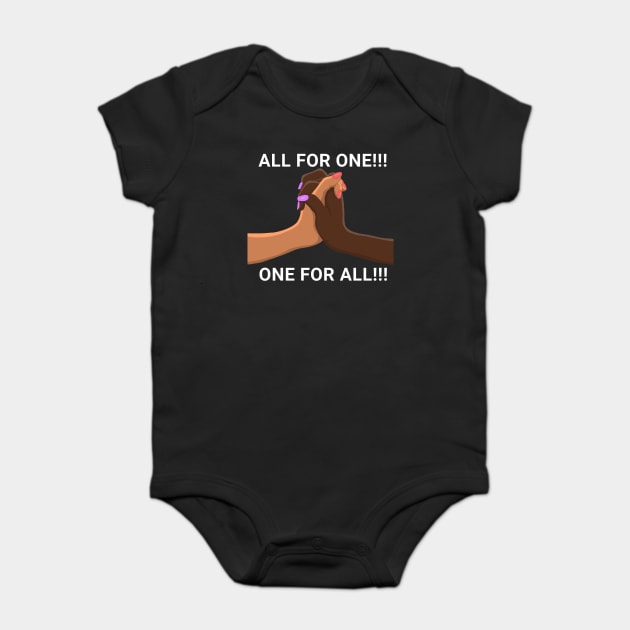 All For One - One For All Baby Bodysuit by CazzyToon